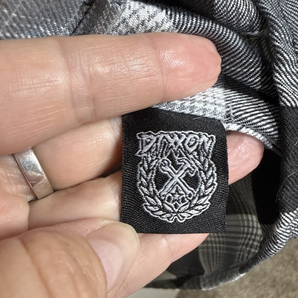 Dixxon Flannel Co The Mickey Men's 3XL Plaid Flannel Shirt Black Gray White NWOT - Picture 6 of 15